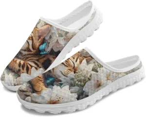 Howilath Women's Mule Shoes Casual Slip on Half Shoes with Arch Support Breathable Walking Mules Sneakers Sandals US Size 6-13.5