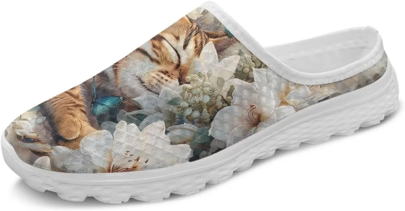 Howilath Women's Mule Shoes Casual Slip on Half Shoes with Arch Support Breathable Walking Mules Sneakers Sandals US Size 6-13.5