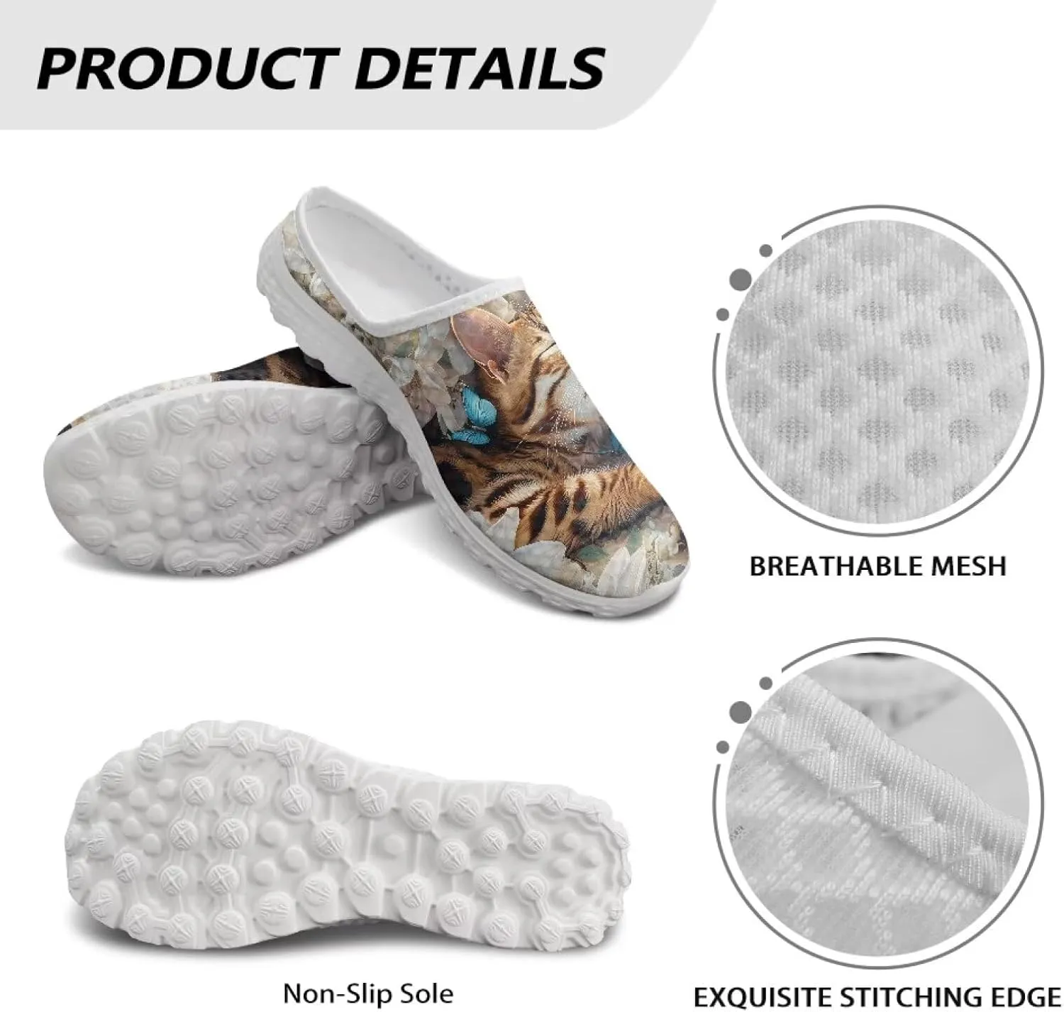 Howilath Women's Mule Shoes Casual Slip on Half Shoes with Arch Support Breathable Walking Mules Sneakers Sandals US Size 6-13.5
