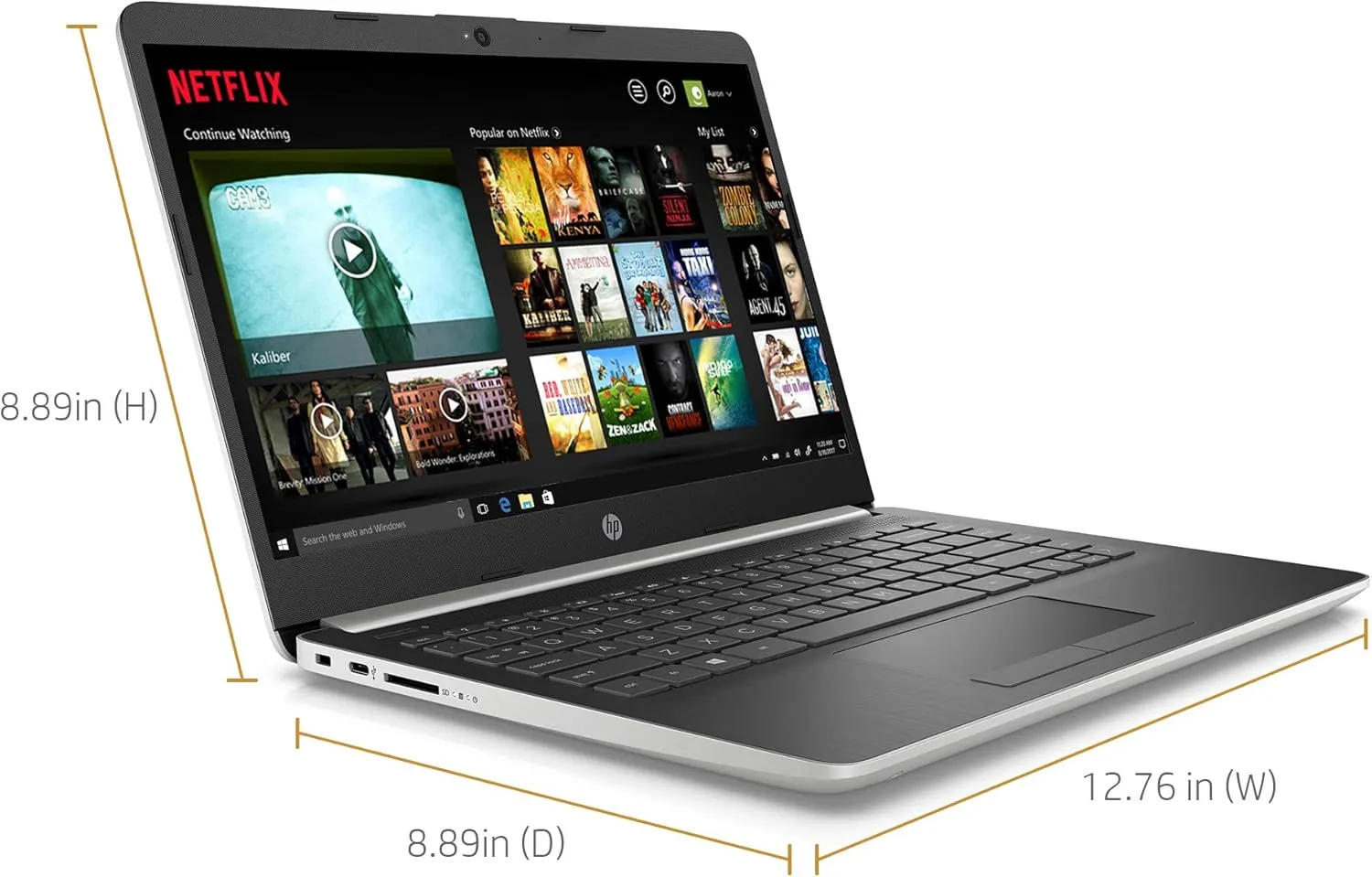 HP 2020 14" Laptop Computer/Intel Celeron N4000 up to 2.6GHz/ 4GB DDR4 RAM/ 64GB eMMC/ 802.11ac WiFi/Bluetooth 4.2/ Intel UHD Graphics 605/ Office 365 Personal 1-Year/Natural Silver/Windows 10