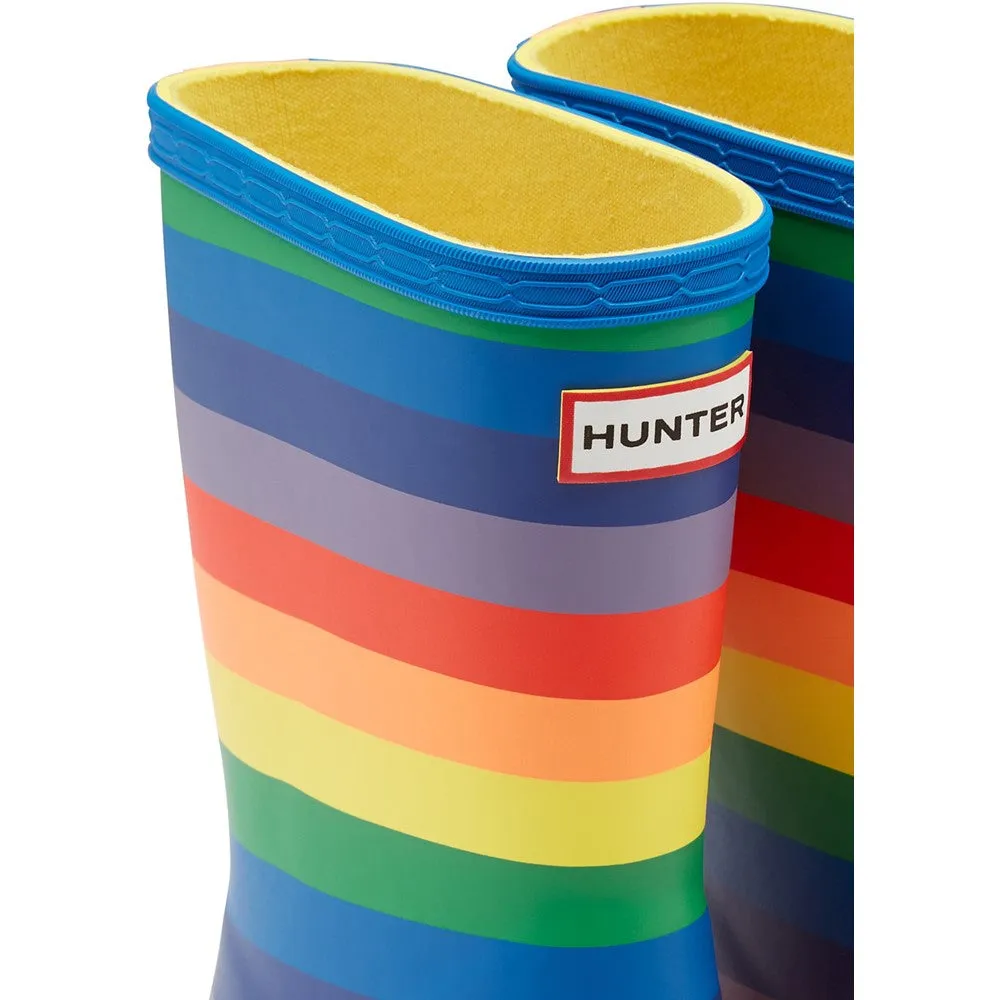 Hunter Original First Classic Rainbow Print Wellington Boots