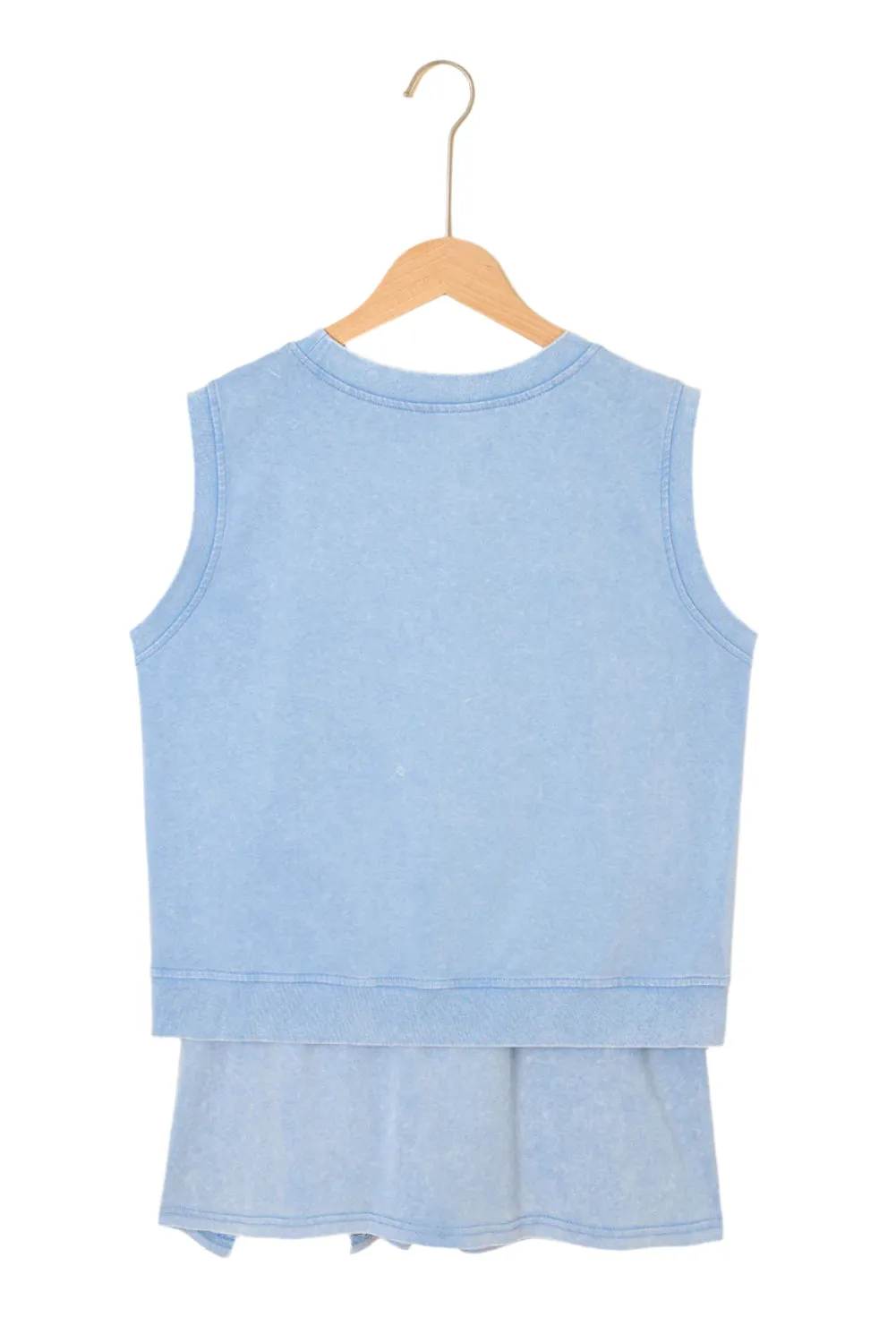 Icy Armory Everyday Set – Cotton Tank & Split Skirt | Sneaker Match for Air Force 1 ‘Light Armory Blue’
