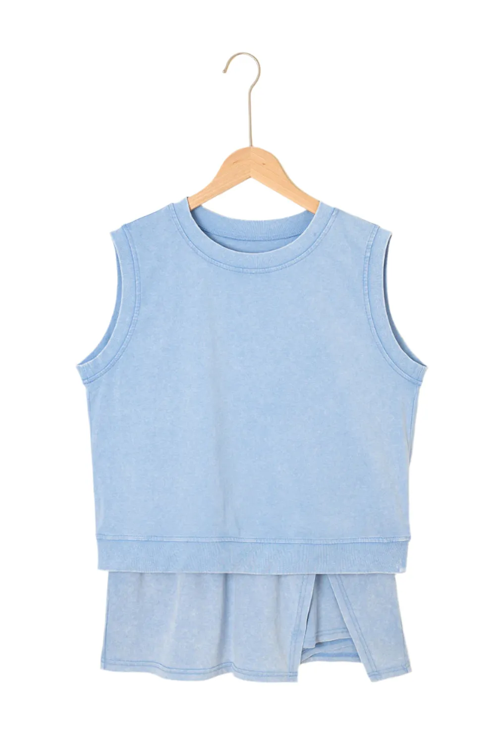 Icy Armory Everyday Set – Cotton Tank & Split Skirt | Sneaker Match for Air Force 1 ‘Light Armory Blue’