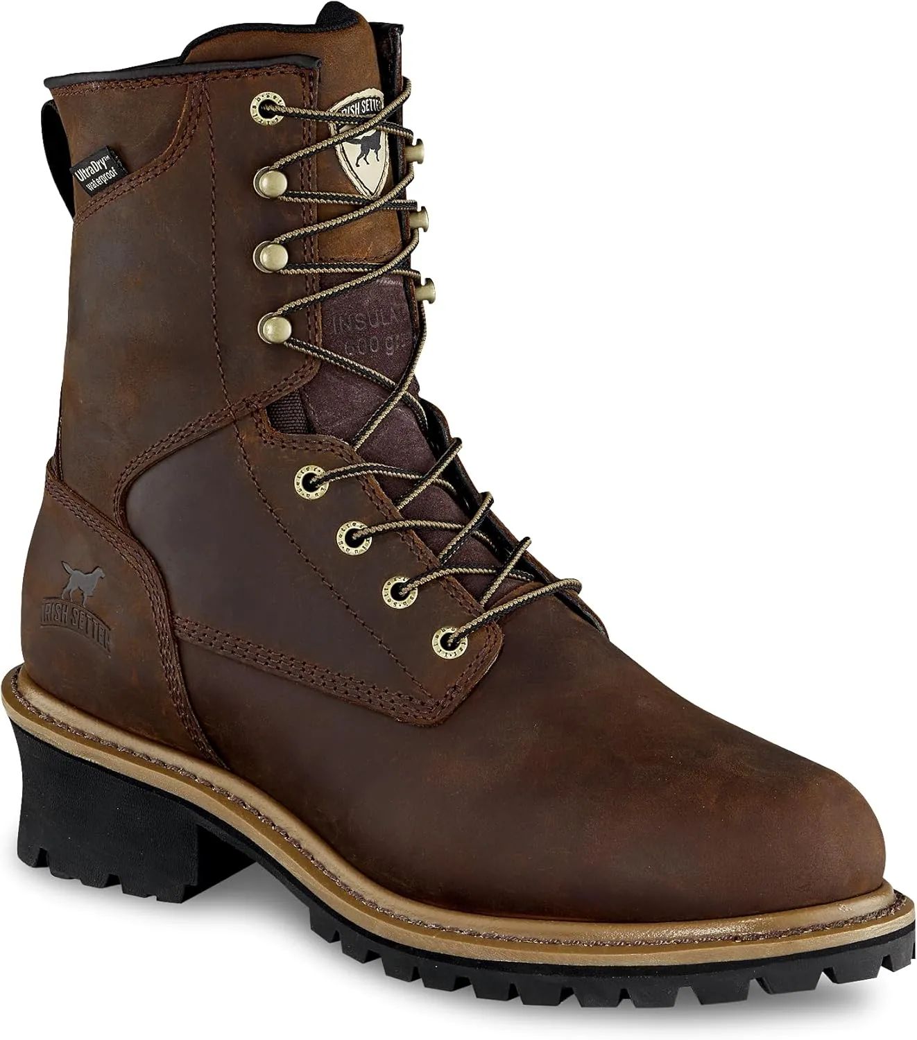 Irish Setter, Mesabi, Men’s, 8", Waterproof, Insulated 600g, Steel Safety Toe, Logger Boot