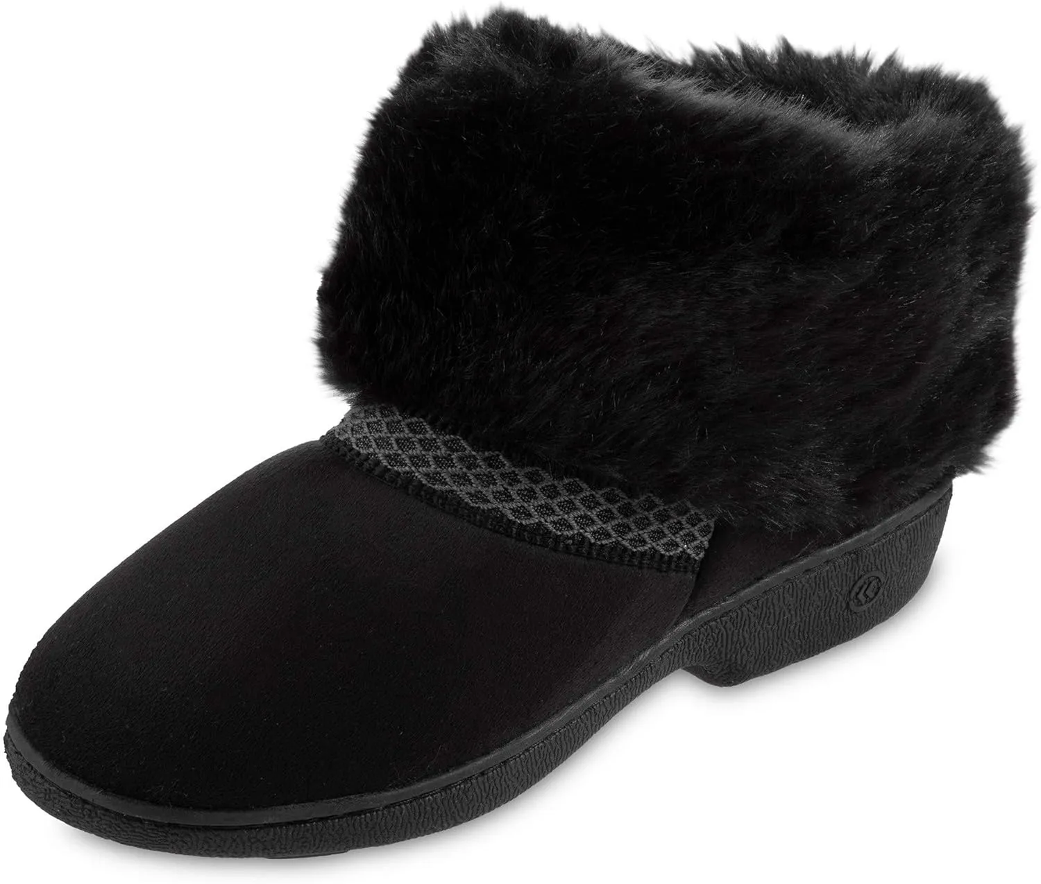 Isotoner Women's Recycled Microsuede Mallory Slipper, with Memory Foam and Indoor/Outdoor Sole