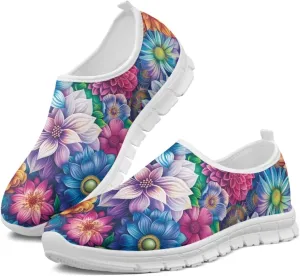 Jeiento Boho Blossom Womens Casual Loafer Slip On Lightweight Comfort Travel Walking Flats Shoes