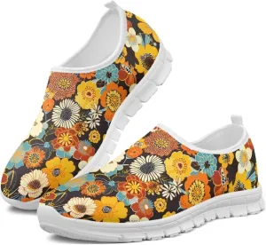 Jeiento Boho Blossom Womens Casual Loafer Slip On Lightweight Comfort Travel Walking Flats Shoes
