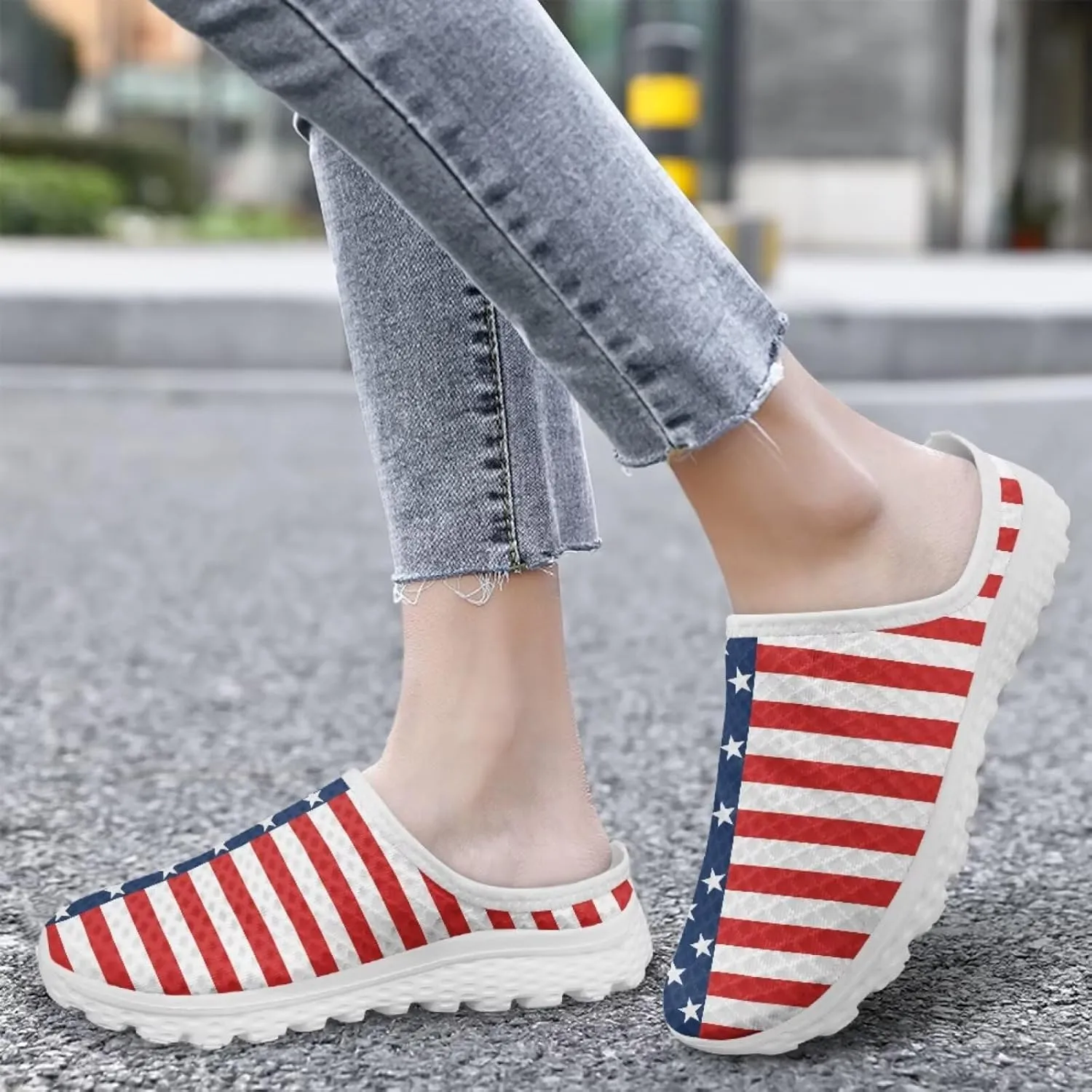 Jeiento Women Lightweight Slip On Mules Shoes Comfortable Anti Slip Loafers Open Back Breathable Slippers