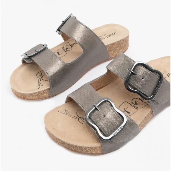 Josef Seibel TONGA 64 Womens Leather Mule Sandals Anthracite