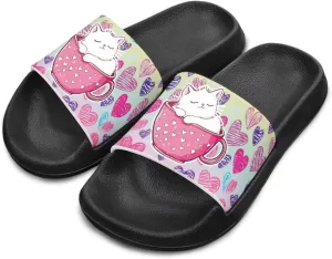 JoyLamoria Animals Print Sandals House Slides Kids Unisex Cloud Slippers Cushioned Non-Slip Shower Beach Pool Open Toe Comfy