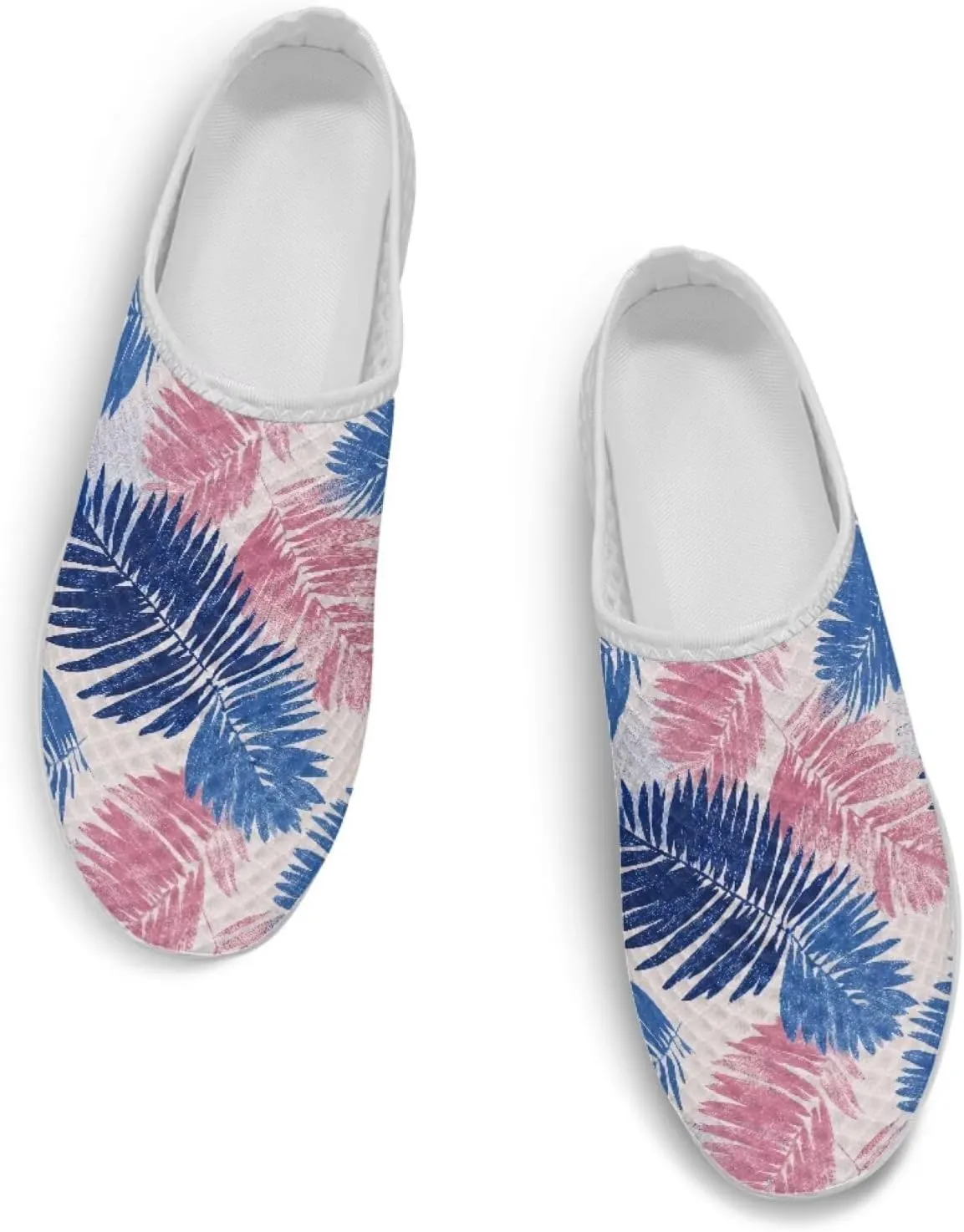 JoyLamoria Flower Pattern House Womens Shoes Mule Breathable Walking Mesh Clog Sneakers Casual