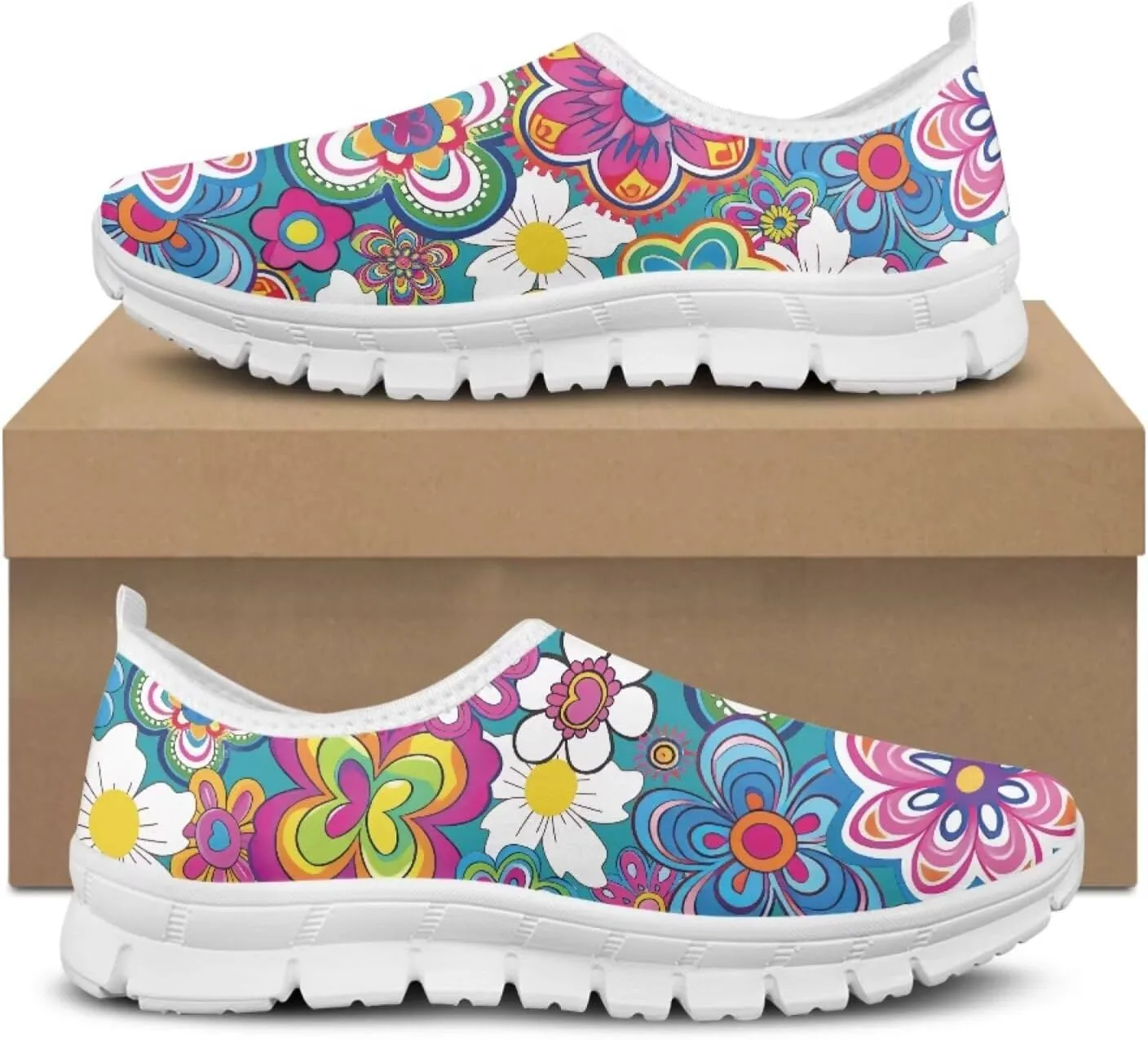 JoyLamoria Hummingbird Sneakers Low Top Flats Loafer Lightweight Walking Travel Shoes Girls 2025 Fashion Boat Shoes