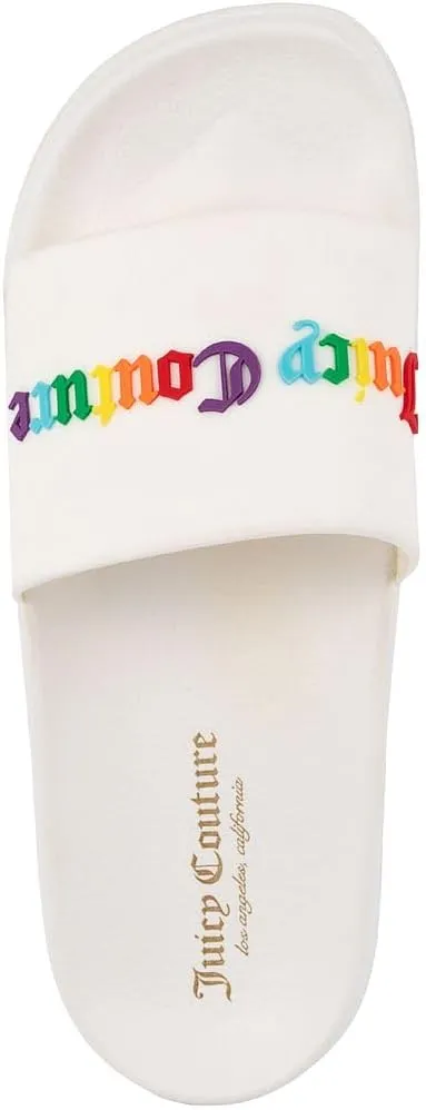Juicy Couture Slide Sandals, Beach Flats for Women, Summer Shoes