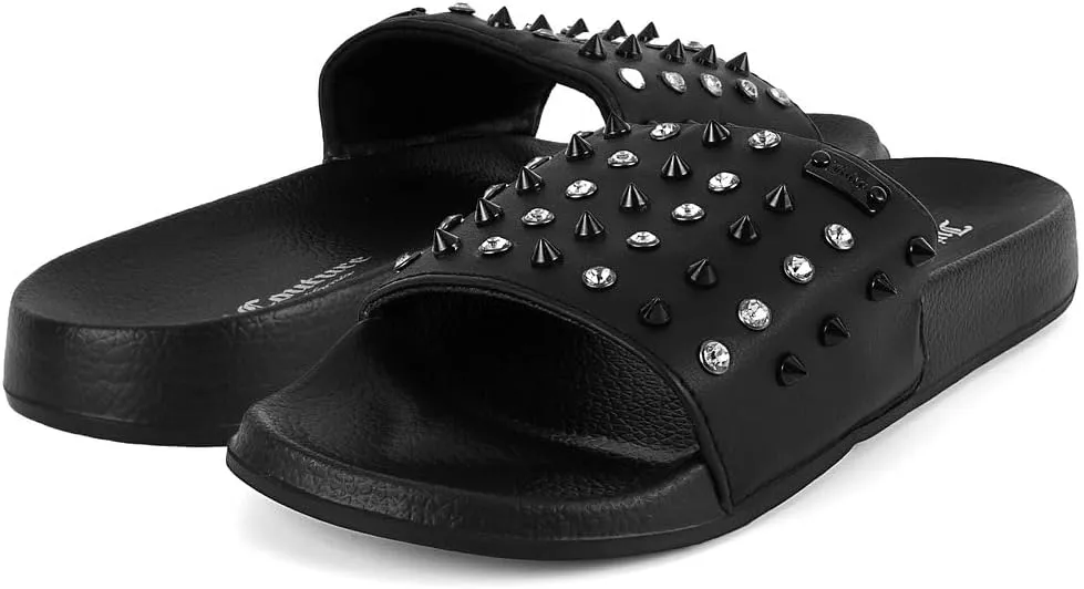 Juicy Couture Slide Sandals, Beach Flats for Women, Summer Shoes