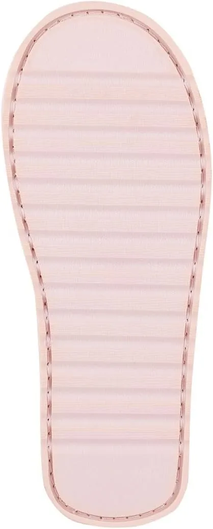 Juicy Couture Women's Faux Fur Slide Sandal Slippers, Open Toe, Comfortable Indoor Outdoor House Shoes