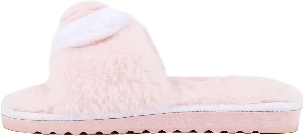 Juicy Couture Women's Faux Fur Slide Sandal Slippers, Open Toe, Comfortable Indoor Outdoor House Shoes