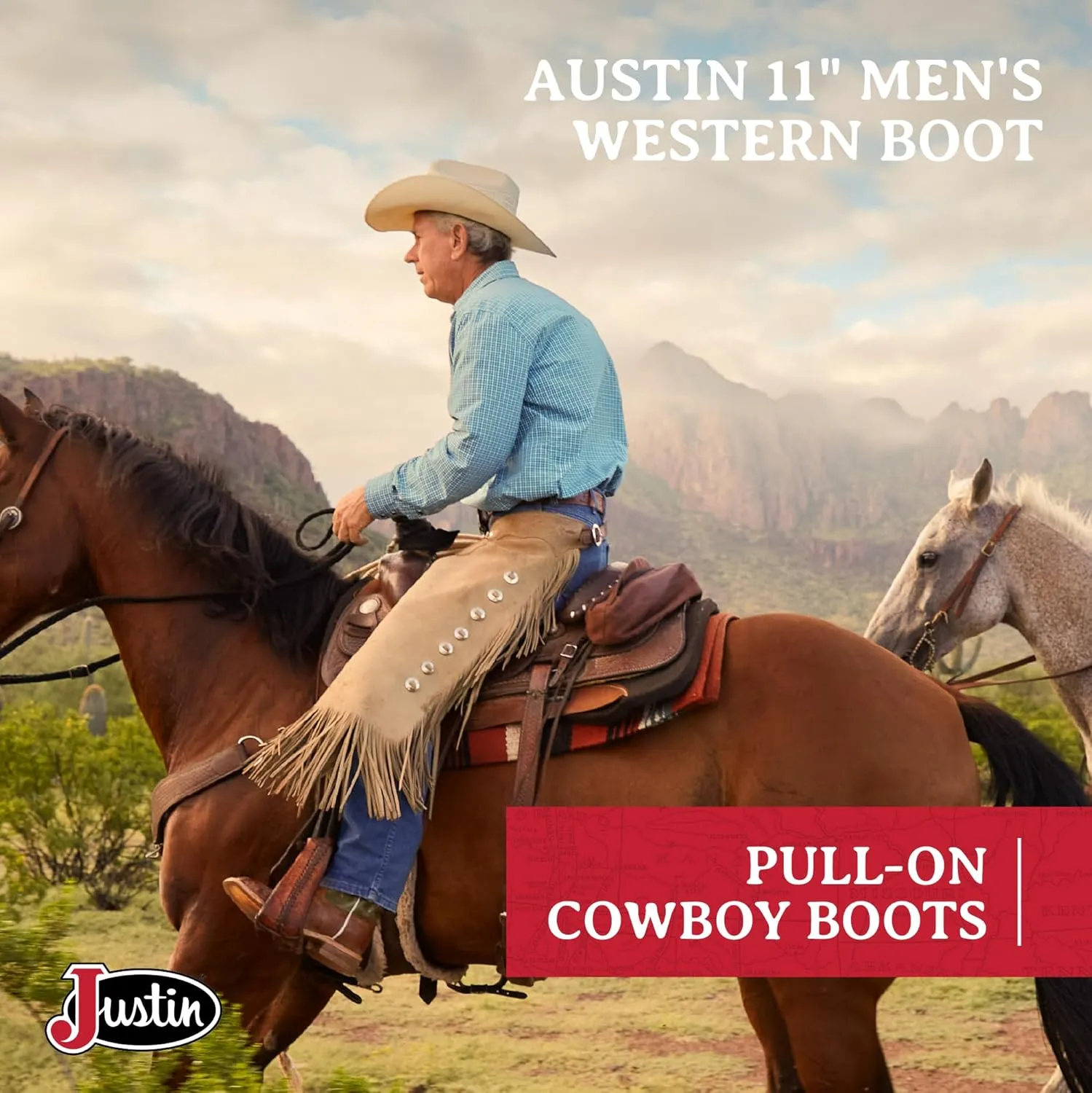 Justin Men's Austin II 11" tall Bent Rail Western Boot