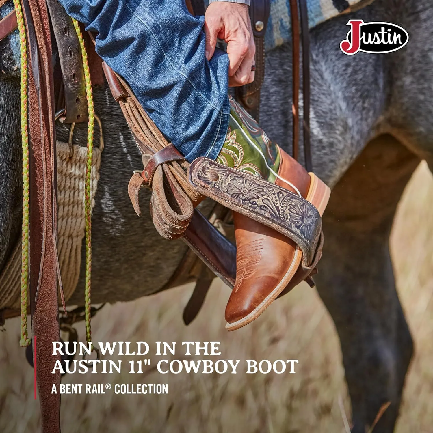 Justin Men's Austin II 11" tall Bent Rail Western Boot