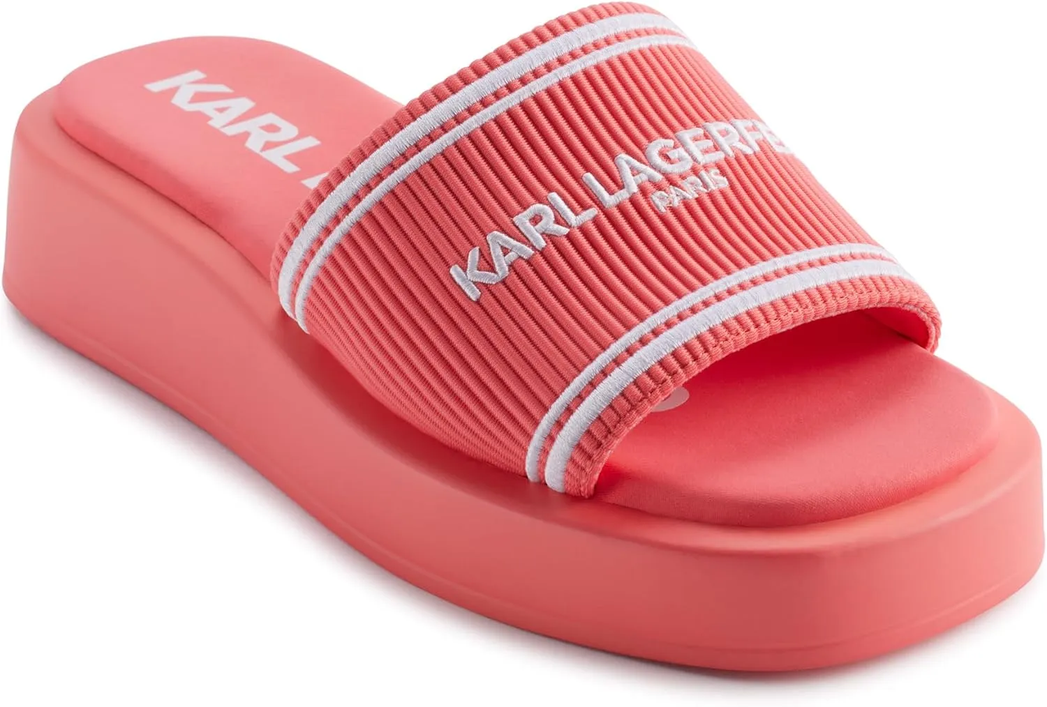 KARL LAGERFELD Women's Cushioned Insole Everyday Ohare-Platform Slide Sandal