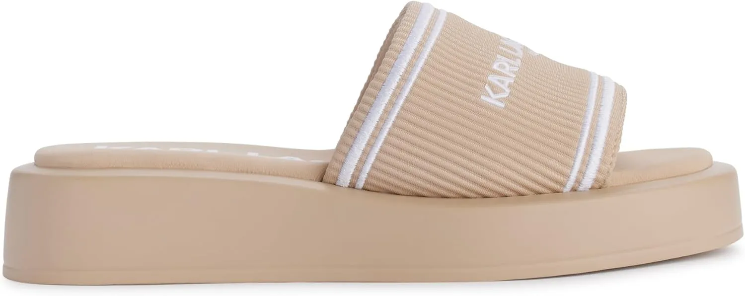 KARL LAGERFELD Women's Cushioned Insole Everyday Ohare-Platform Slide Sandal