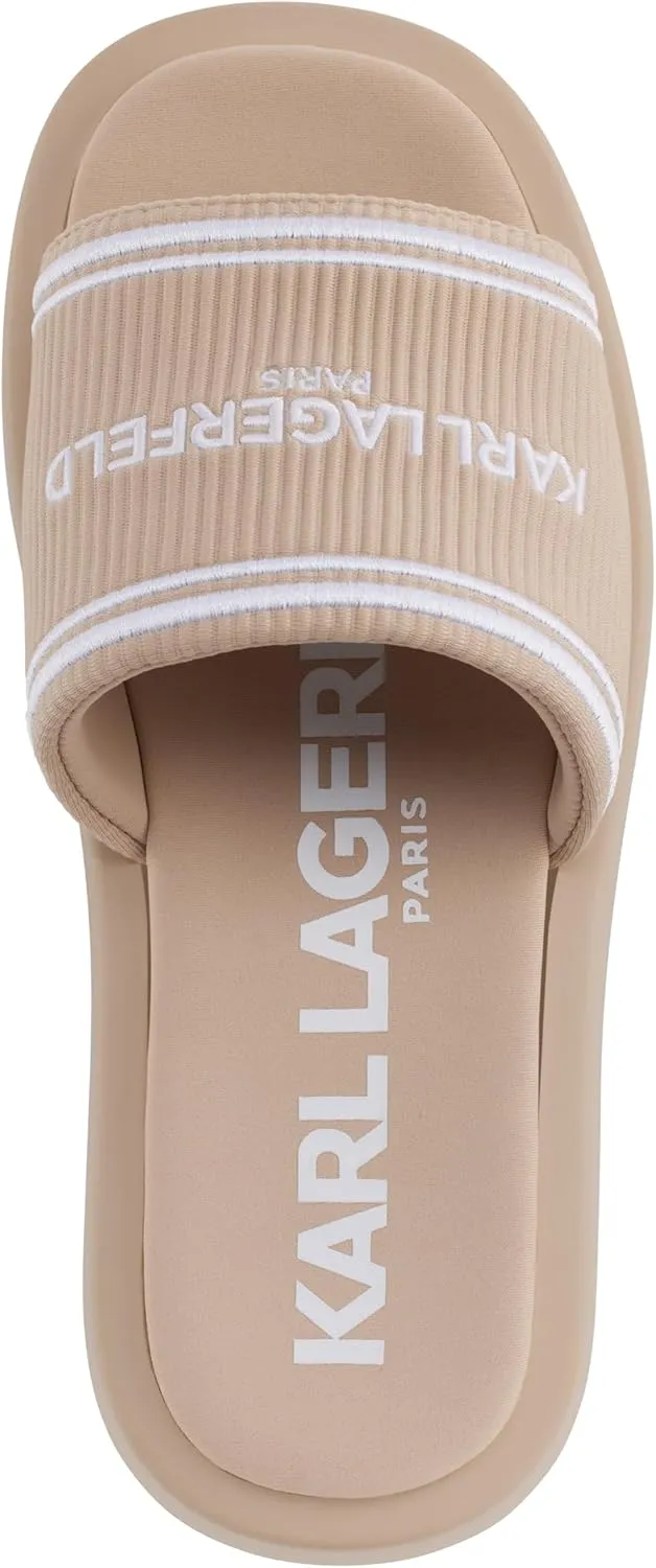 KARL LAGERFELD Women's Cushioned Insole Everyday Ohare-Platform Slide Sandal