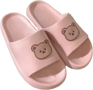 Kawaii Bear Slipper Cute Home Slide Cloud Slides Extra Soft for Beach Bathroom Women Teen Girls