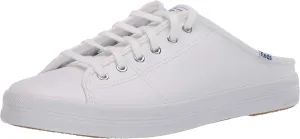 Keds Women's Kickstart Mule CORE Leather Sneaker, White, 7 M US