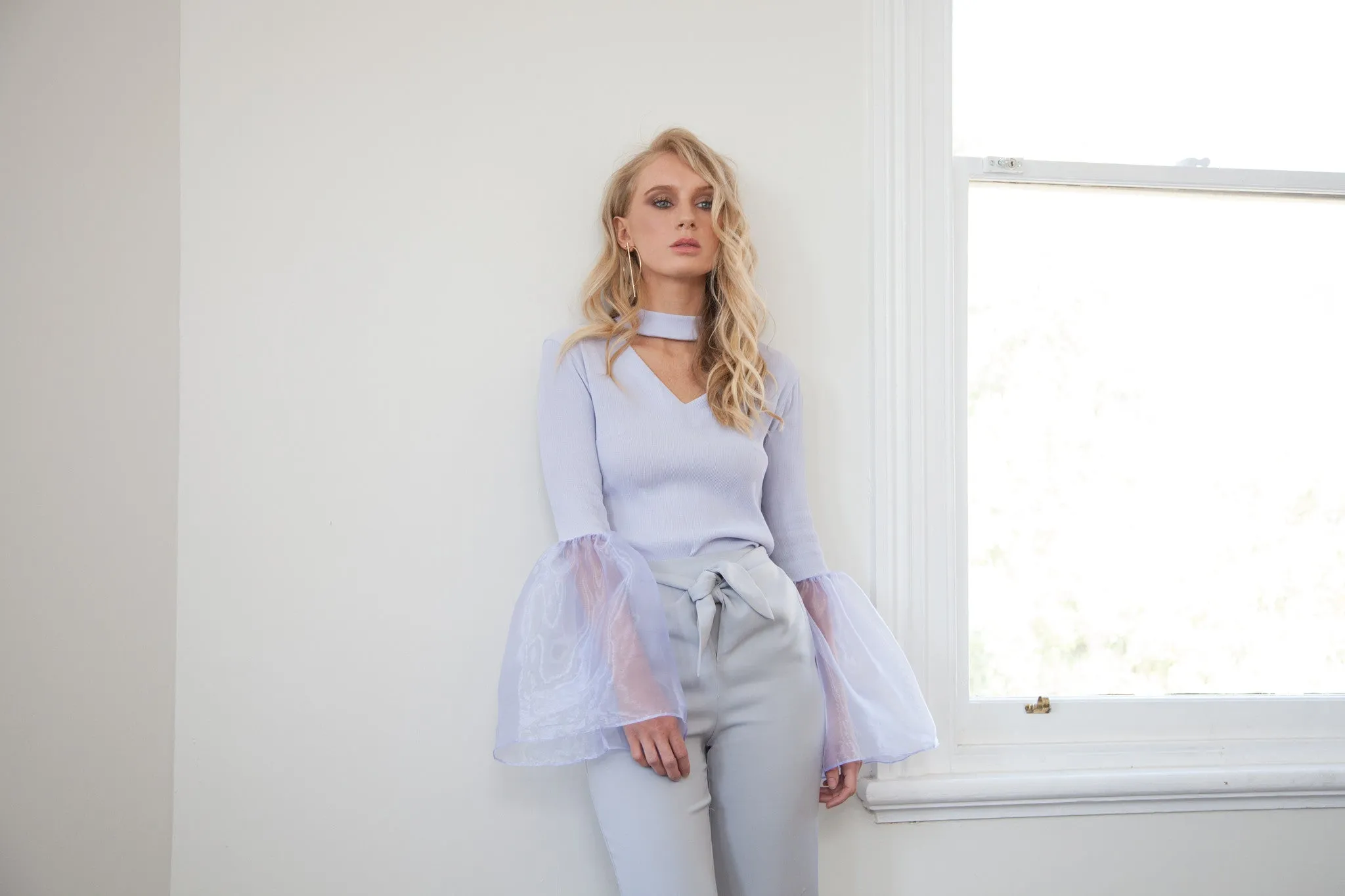 Kezia Organza Bell Sleeve Top