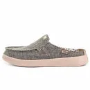 KickBack Barbeach Mule Weave Men's Lightweight Woven Canvas Slip On Shoe Brown