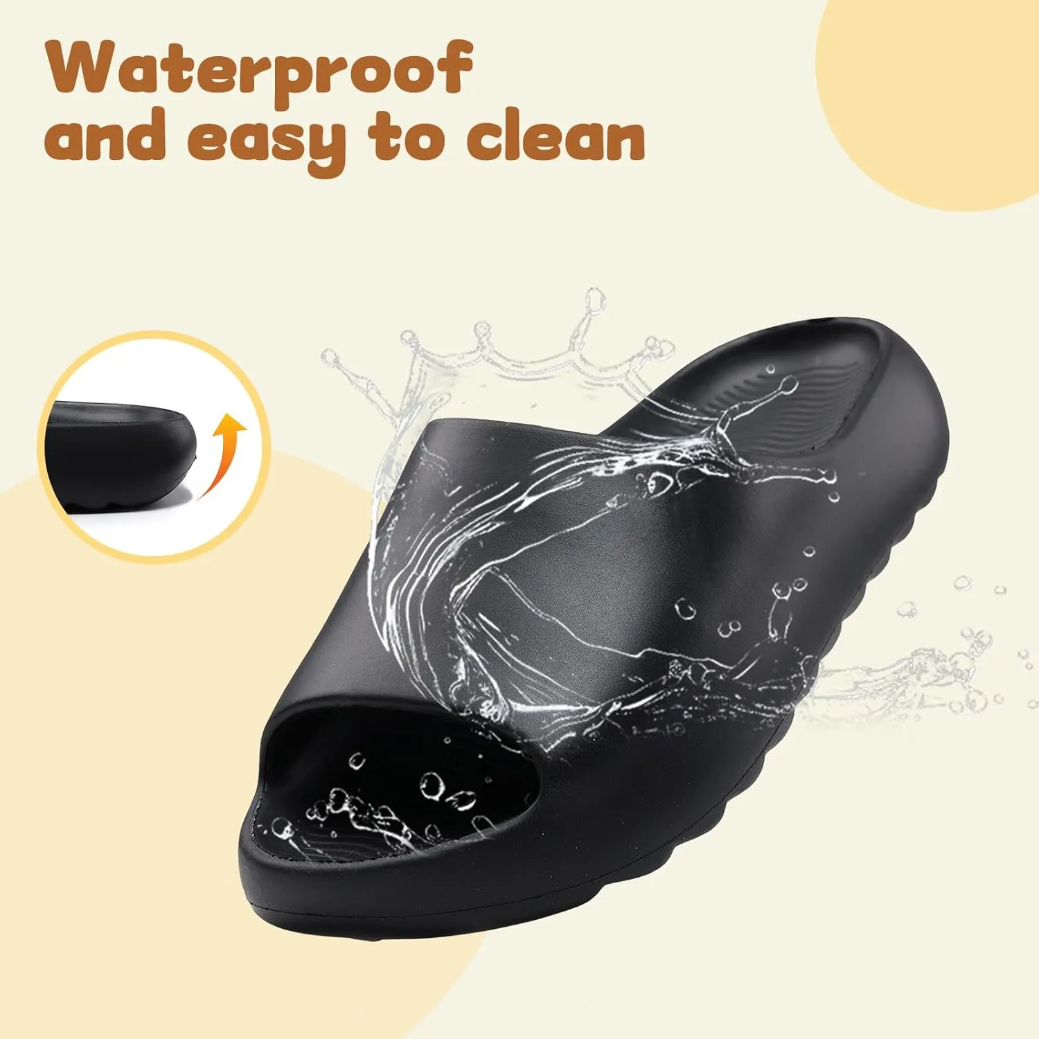 Kids Cloud Slides Slippers For Girls Boys,Pillow House Slippers Non-Slip Super Soft Quick Drying Shower Cushioned Slides Bathroom Thick Sole Sandals Indoor Outdoor Slippers