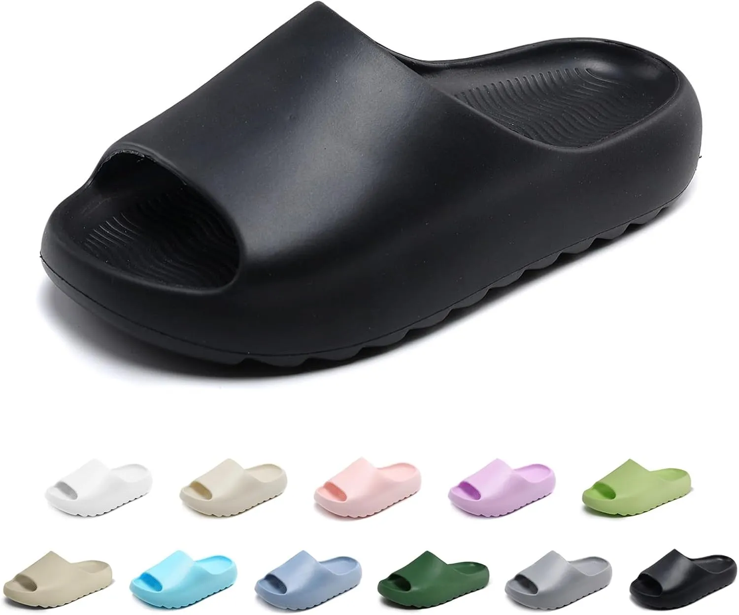 Kids Cloud Slides Slippers For Girls Boys,Pillow House Slippers Non-Slip Super Soft Quick Drying Shower Cushioned Slides Bathroom Thick Sole Sandals Indoor Outdoor Slippers