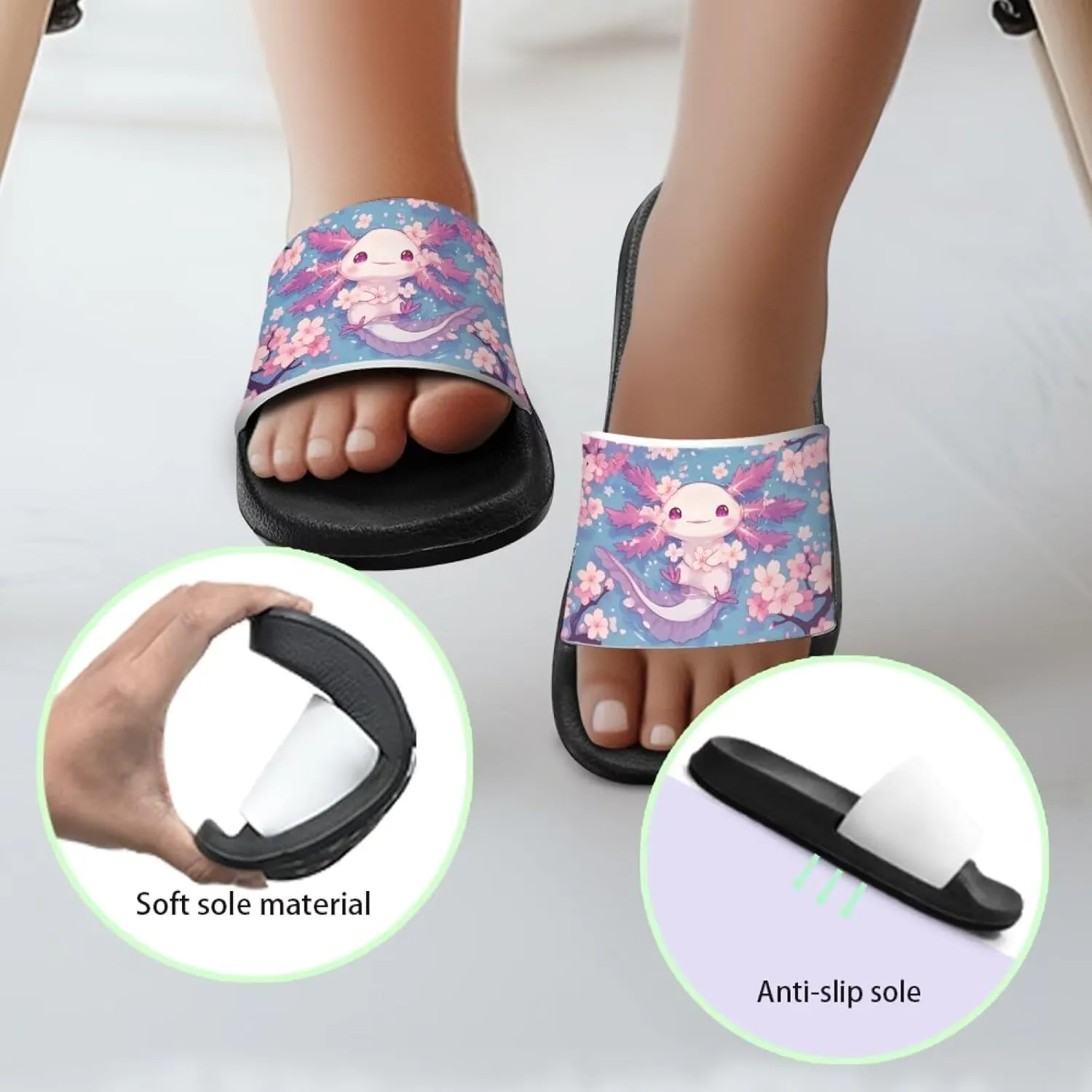 Kids Slides Slippers Waterproof Sandals for Girls & Boys Shower Shoes