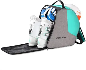 Kids Waterproof Ski Boot & Helmet Bag - Separate Dry & Wet Compartments for Goggles, Gloves, Ski Apparel & Boot Storage