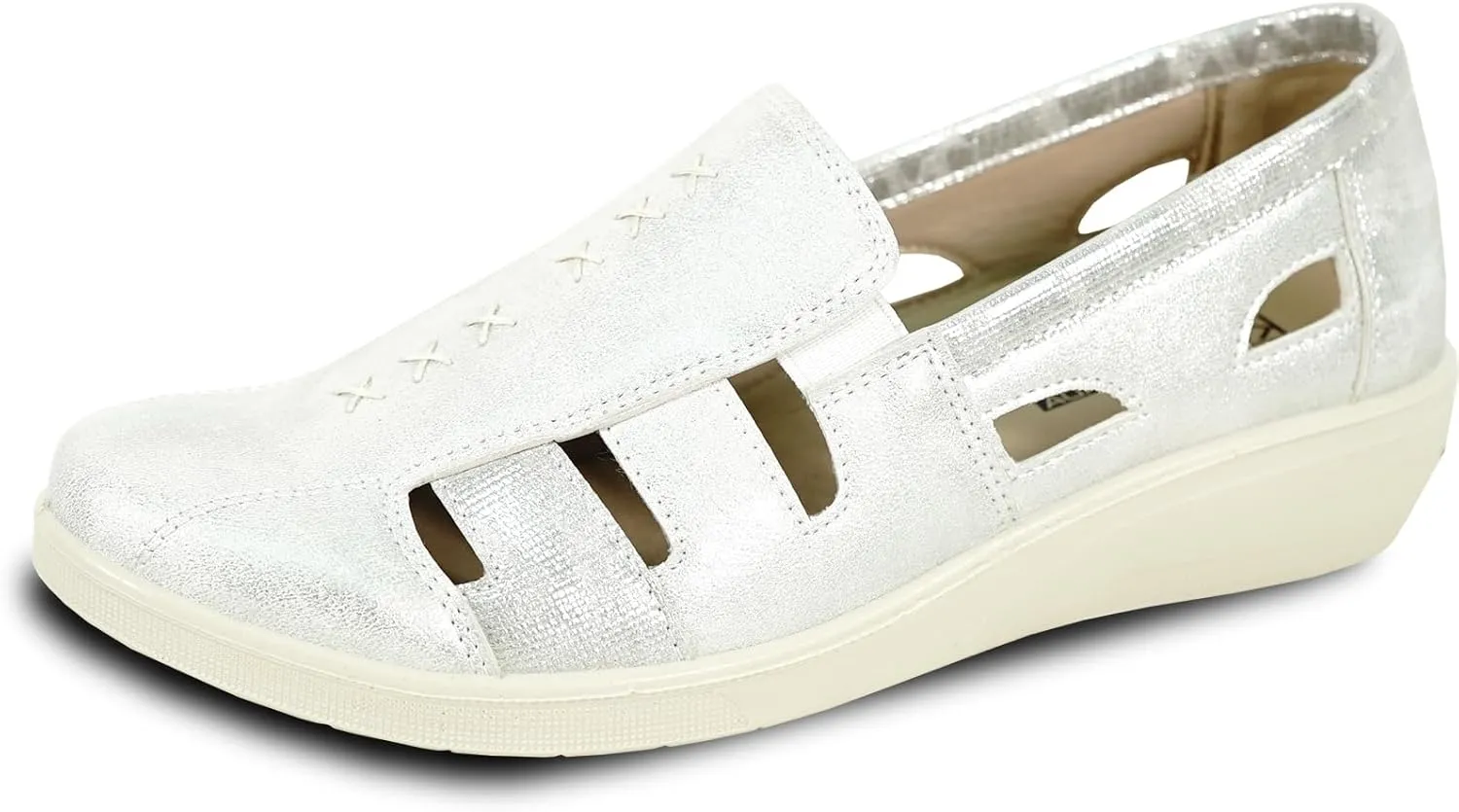 KOZI Women Comfort Casual Wedge Sandal Shoe Slip-On Loafer Mary Jane Round or Cap Toe with Removable Insole
