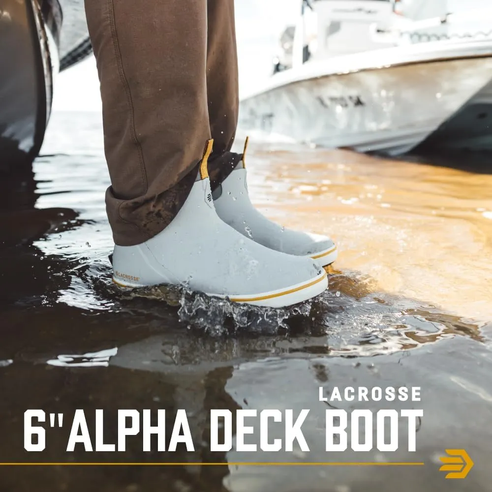 LaCrosse Alpha Deck Boot 6" - Rain Boots Men, Waterproof Boots for Men, Durable Outdoor Boots for Men, Comfort Fit