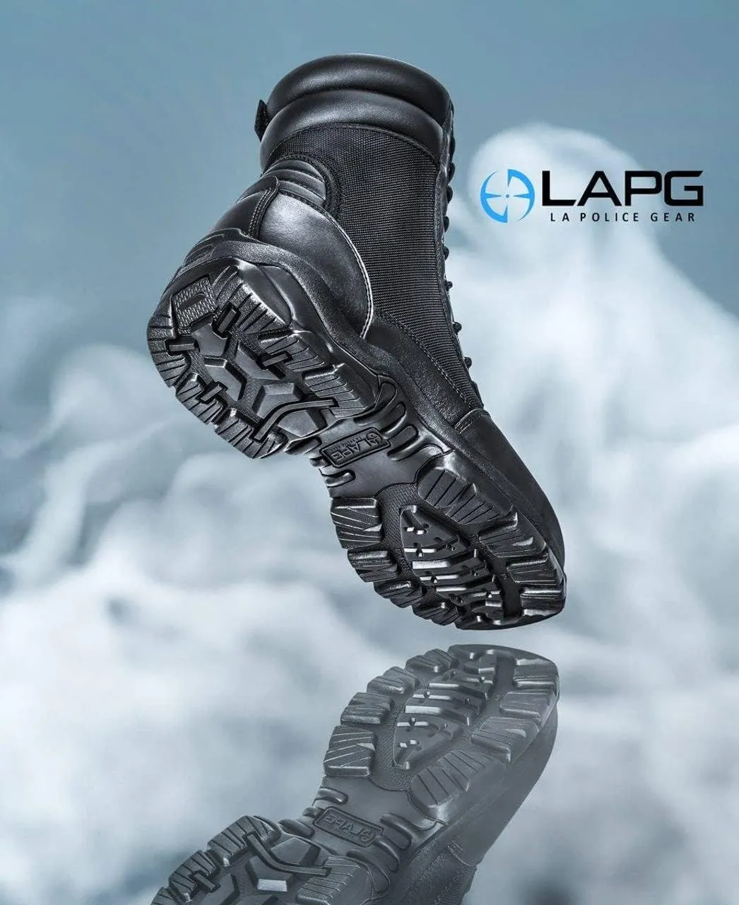 LAPG Men's Core 8" Side-Zip Tactical Work Boots, Lightweight and Durable Suede Leather Military Combat Boots for Hiking, Motorcycling, EMS, EMT, Jungle, Army, and Outdoor Activities