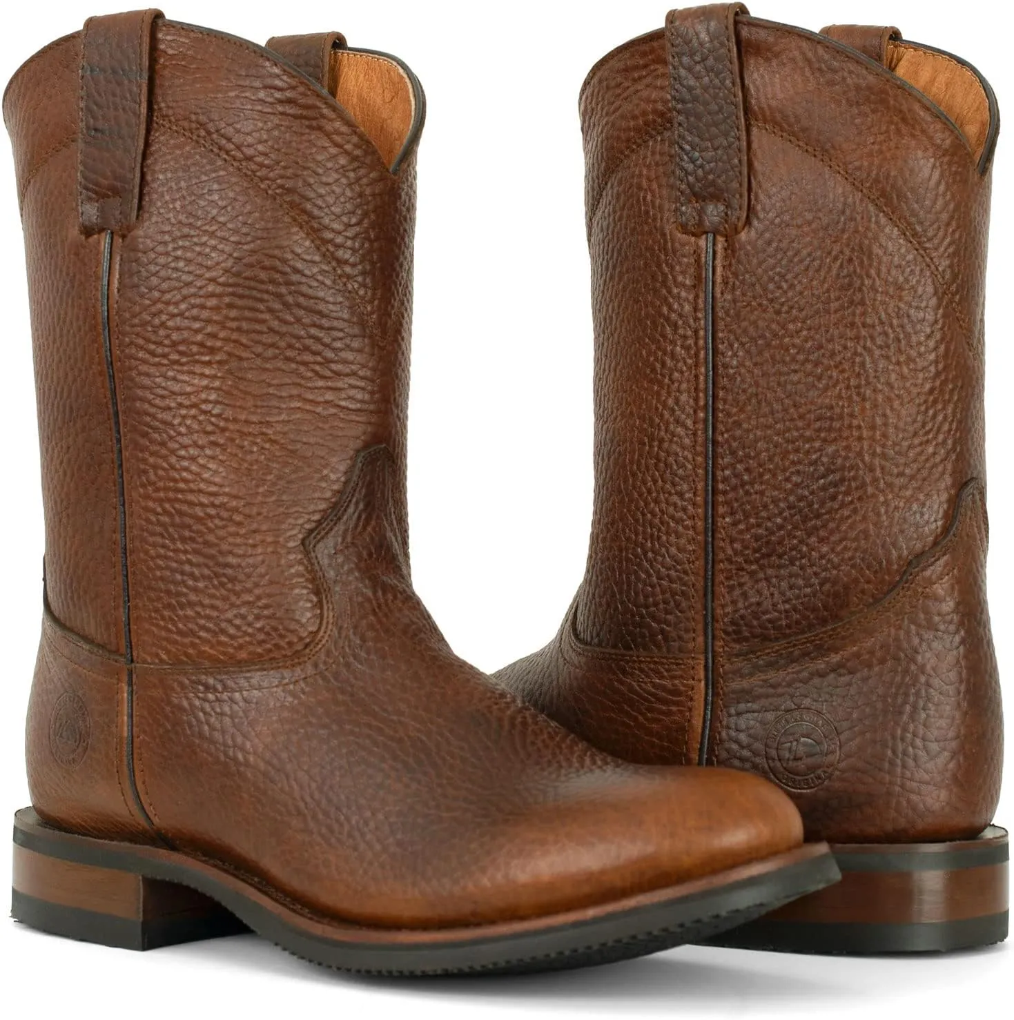 Leather Men's Roper Boot Style 1000 - Color Ocher