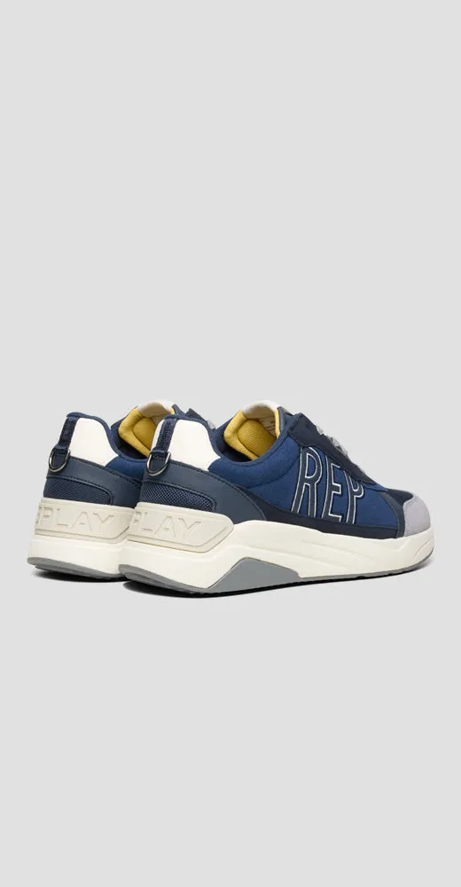 Leather Sneaker - Light Navy