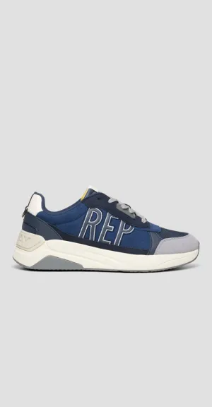 Leather Sneaker - Light Navy