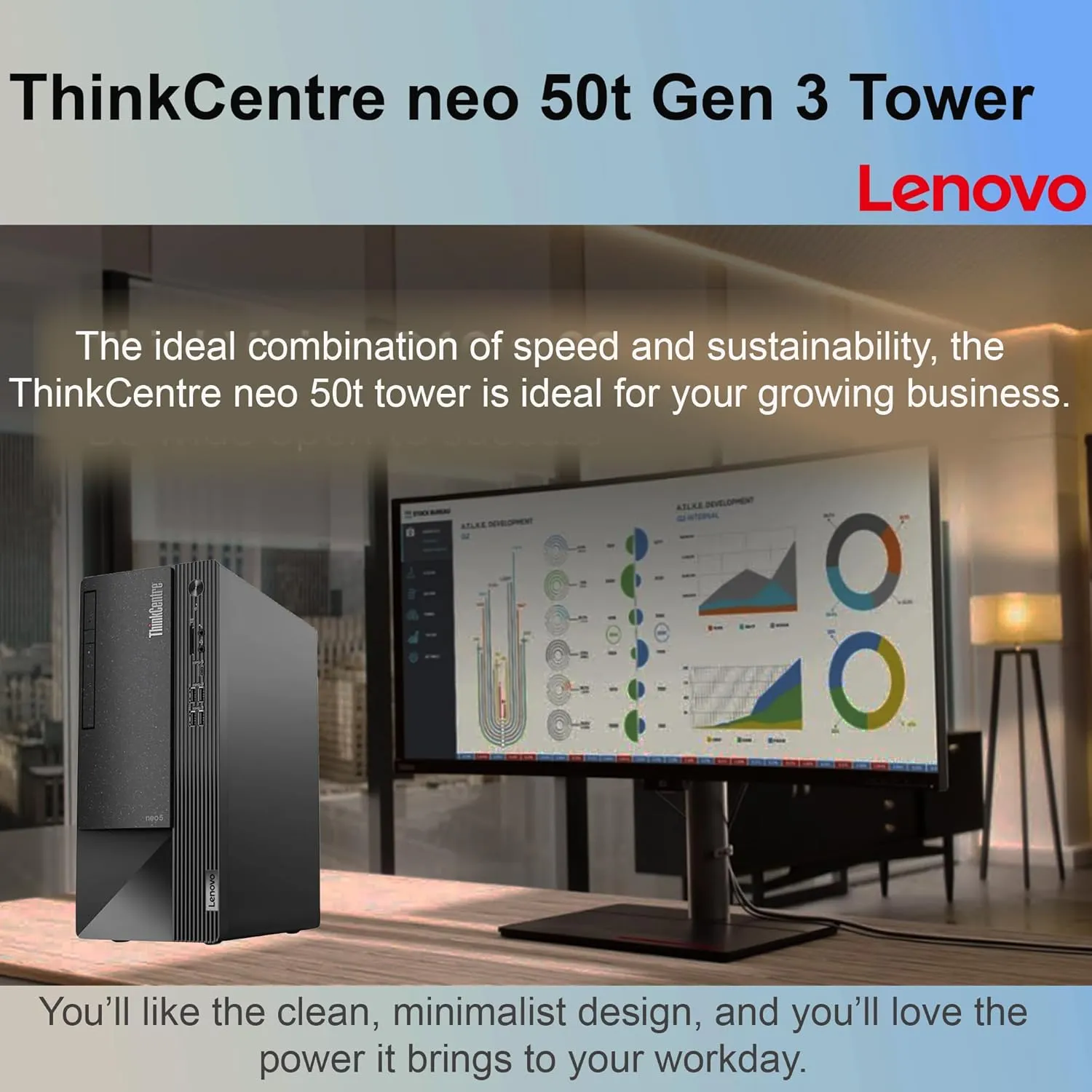 Lenovo ThinkCentre Business Desktop| Intel Core i5 Processor | 32GB RAM | 1TB SSD | Support Upto 3 Monitors | HDMI & USB-C | Ethernet | Wi-Fi | Bluetooth | Keyboard & Mouse| Windows 11 Pro