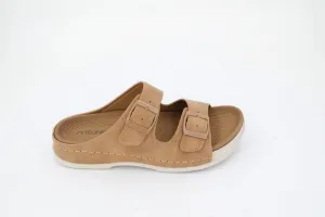 LETTI SLIDE SANDAL -TAN