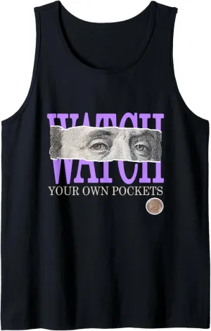 Light Purple Watch Your Own Pockets Purple Violet Graphic Tank Top