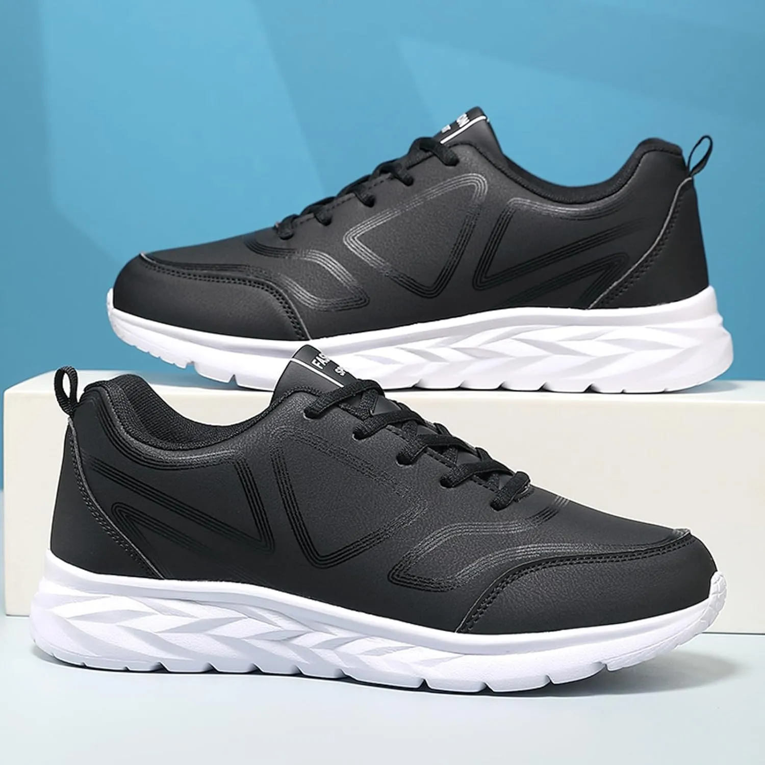 Lightweight Shoes Men Casual Shoes Fashionable New Pattern Simple Solid Color and Winter Lace Up Flat Bottom Comfortable