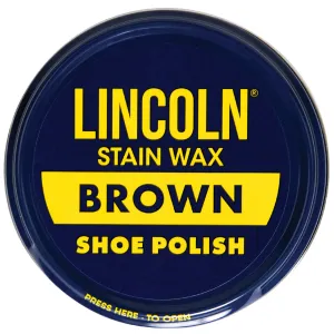 Lincoln Stain Wax Shoe Polish Brown