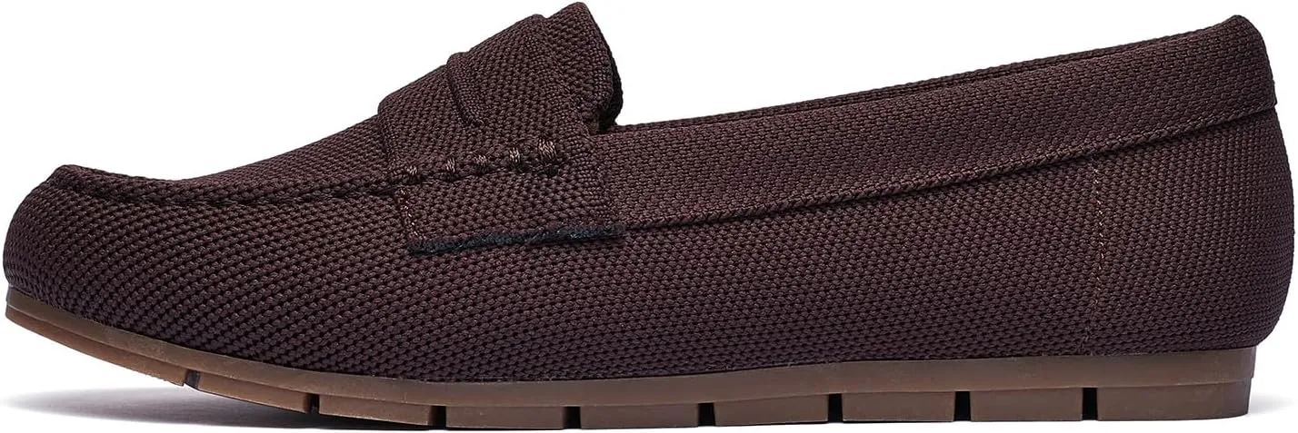 Loafers for Women Comfortable Dressy Casual Work Flats Lightweight & Breathable Slip On Walking Shoes Knit