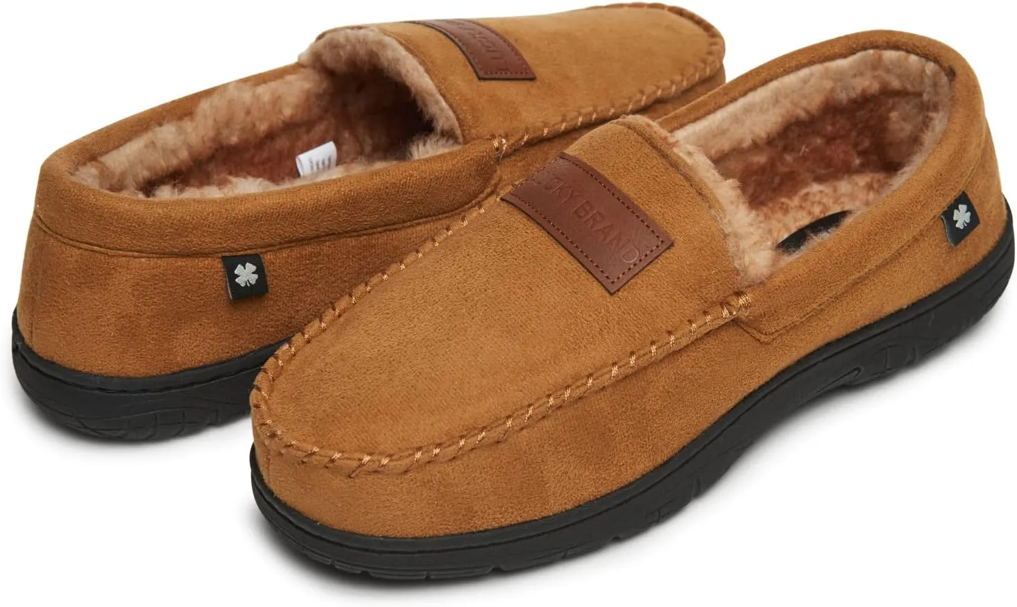 Lucky Brand Men's Micro Suede Moccasin Loafer Slippers