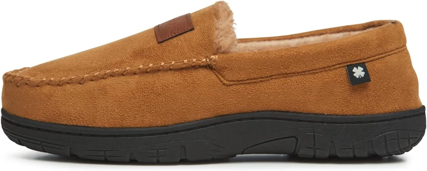 Lucky Brand Men's Micro Suede Moccasin Loafer Slippers