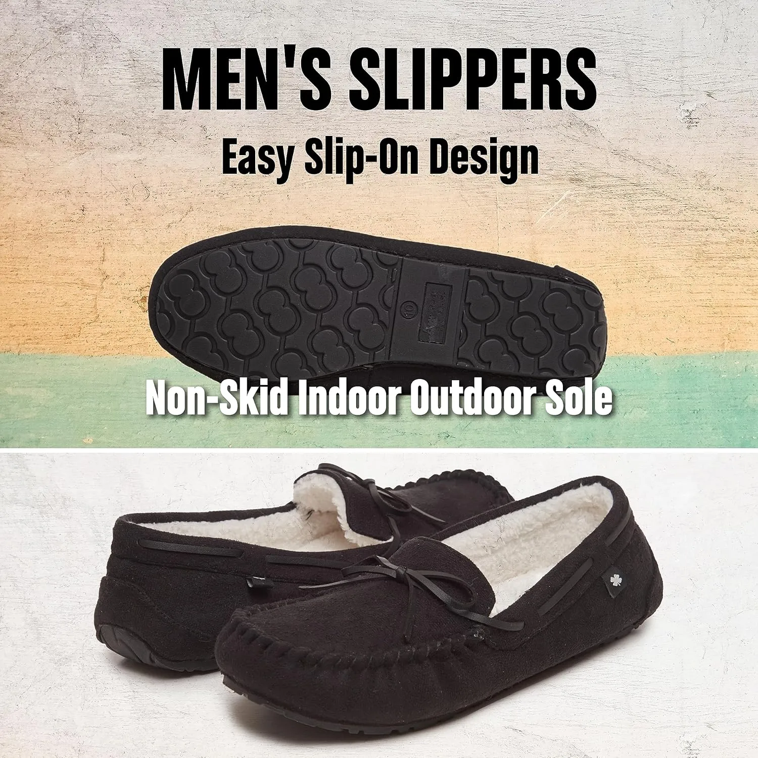 Lucky Brand Men's Micro Suede Moccasin Loafer Slippers
