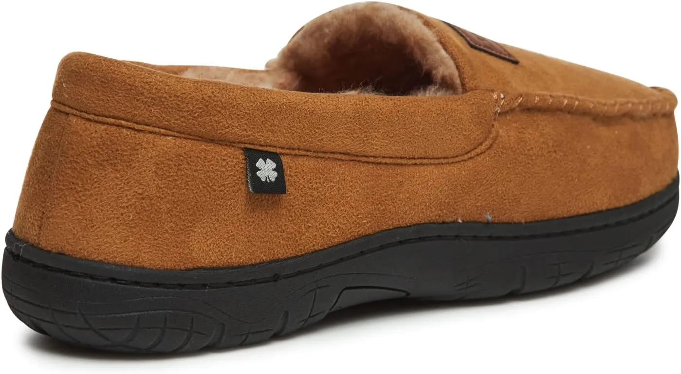 Lucky Brand Men's Micro Suede Moccasin Loafer Slippers