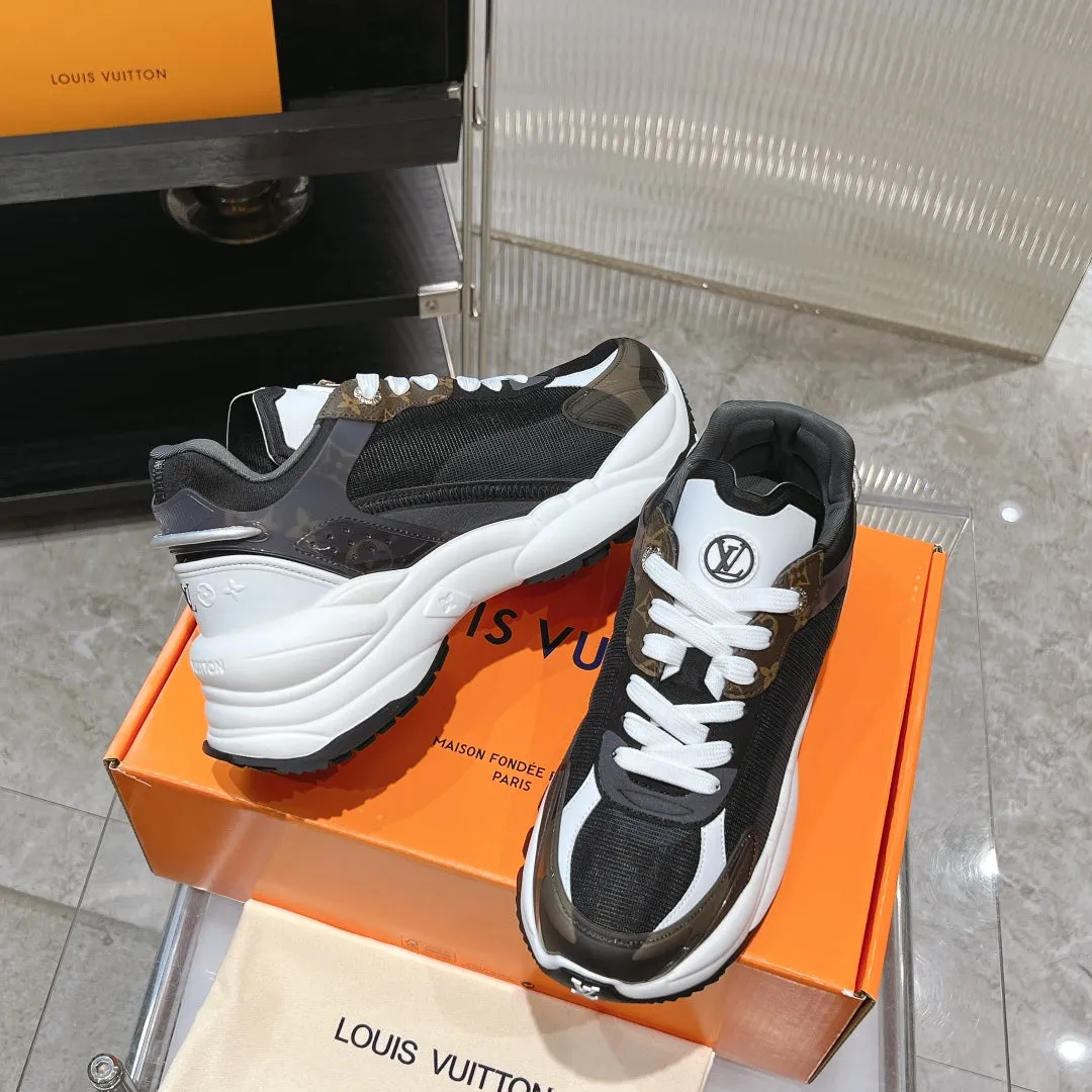 LV Run 55 Sneaker 50mm Black Polyester Mesh Fabric